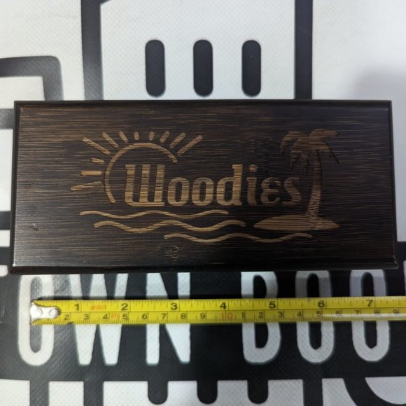 Woodies Sunglasses Wooden Box 6.5in x 3in x 2in - Picture 1 of 3